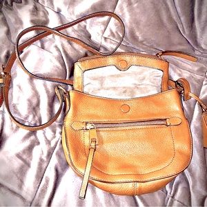 Unbranded 5 pocket leather mini 5 pocket fold over cross body